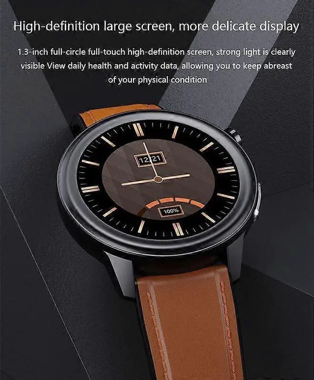 Alt view image 3 of 5 - Ecocleanpath Smart Watch with 1.3" HD Touch Screen, IP68 Waterproof, Heart Rate & Call, Blue