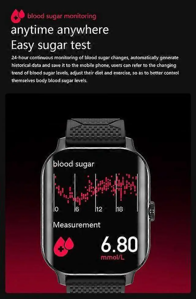 Alt view image 3 of 5 - Ecocleanpath Smart Watch, 2.02" Curved Screen, 30-Day Standby, 100 Sports Modes, Health Monitor, Black