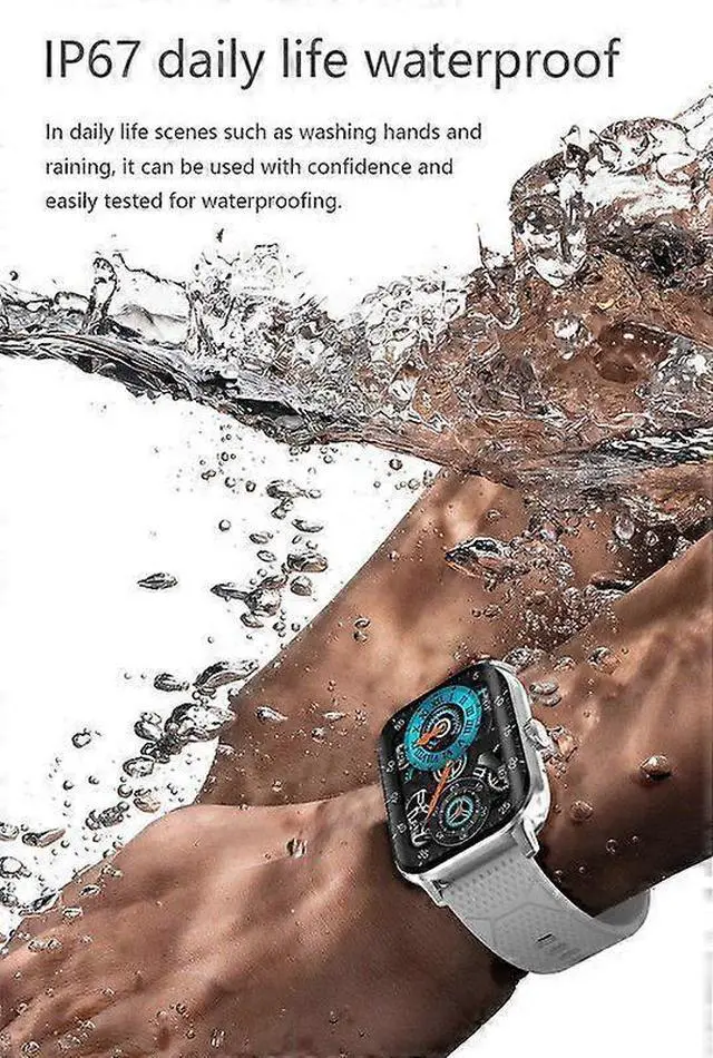 Alt view image 5 of 5 - Ecocleanpath Smart Watch, 2.02" Curved Screen, 30-Day Standby, 100 Sports Modes, Health Monitor, Black