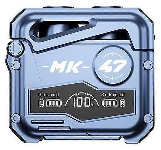 Main image of Mecha Style Gaming Wireless Earbuds, Bluetooth 5.3, 45ms Low Latency, 36H Playtime, IPX5 Waterproof (Blue)