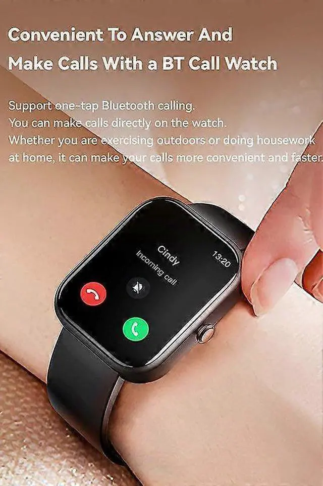 Alt view image 3 of 5 - Ecocleanpath Smart Watch with 2.0" HD Screen, 100 Sports Modes, 10-Day Battery Life, Black - All-Day Health Monitor