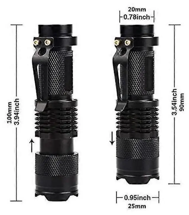 Alt view image 2 of 5 - Ecocleanpath Mini Black Light LED Flashlight with Zoom, Waterproof UV Light for Detection & Fishing