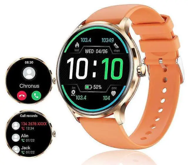 Main image of Ecocleanpath 1.39" Smart Watch, Bluetooth 5.2, IP67 Waterproof, 114 Sports Modes, Orange Unisex for iPhone Android