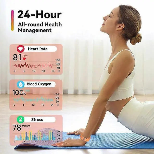 Alt view image 3 of 5 - Ecocleanpath 1.39" Smart Watch, Bluetooth 5.2, IP67 Waterproof, 114 Sports Modes, Orange Unisex for iPhone Android