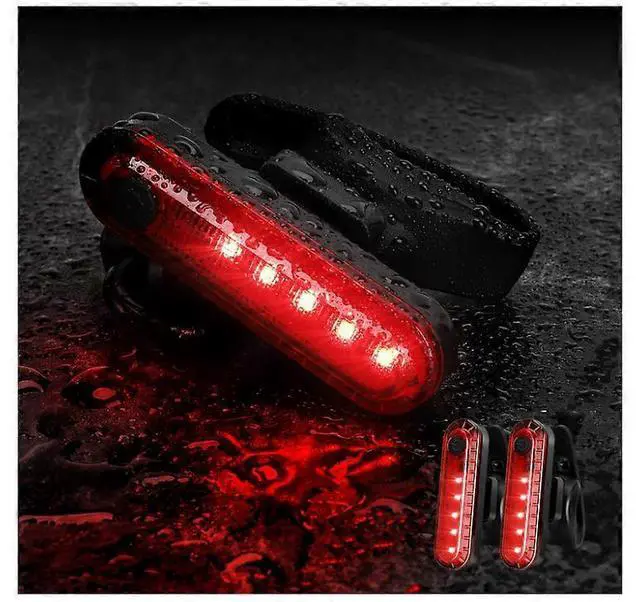 Alt view image 2 of 5 - EcocleanpathBike Lights 2-Pack, Bright Rear & Headlight Set, 7 Modes, 50H Runtime, IPX6 Waterproof (Black)