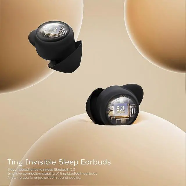 Alt view image 5 of 5 - Mini Invisible Bluetooth 5.3 Sleep Earplugs for Side Sleepers, Noise Cancelling Headphones (White)