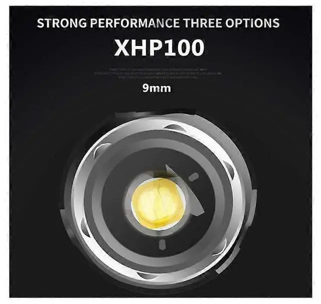 Alt view image 4 of 5 - Ecocleanpath XHP100 LED Flashlight, USB Rechargeable, Ultra Bright Waterproof Work Light for Outdoor & Travel (Black)