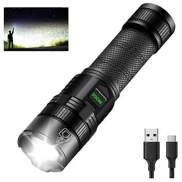 Main image of Ecocleanpath 100,000 Lumens XHP99 Tactical Flashlight, 5 Modes Zoomable IP68 Waterproof for Outdoor Camping & Emergency