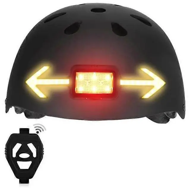 Main image of EcocleanpathUSB Rechargeable Bike Helmet Turn Signal Light, 6 Modes Waterproof Cycling Taillight with Remote (Blue)