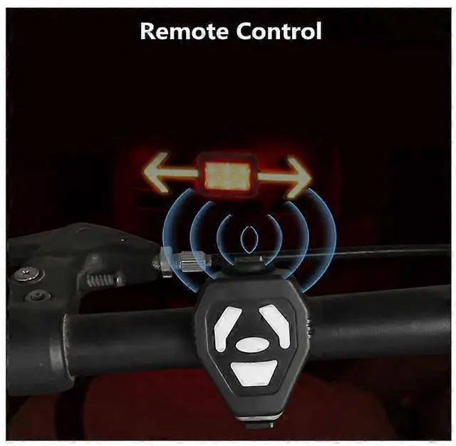 Alt view image 2 of 5 - EcocleanpathUSB Rechargeable Bike Helmet Turn Signal Light, 6 Modes Waterproof Cycling Taillight with Remote (Blue)