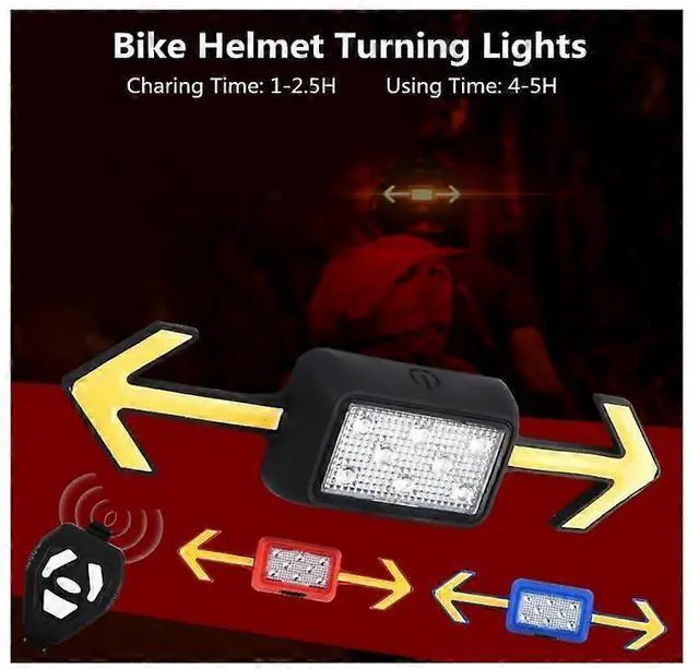 Alt view image 4 of 5 - EcocleanpathUSB Rechargeable Bike Helmet Turn Signal Light, 6 Modes Waterproof Cycling Taillight with Remote (Blue)
