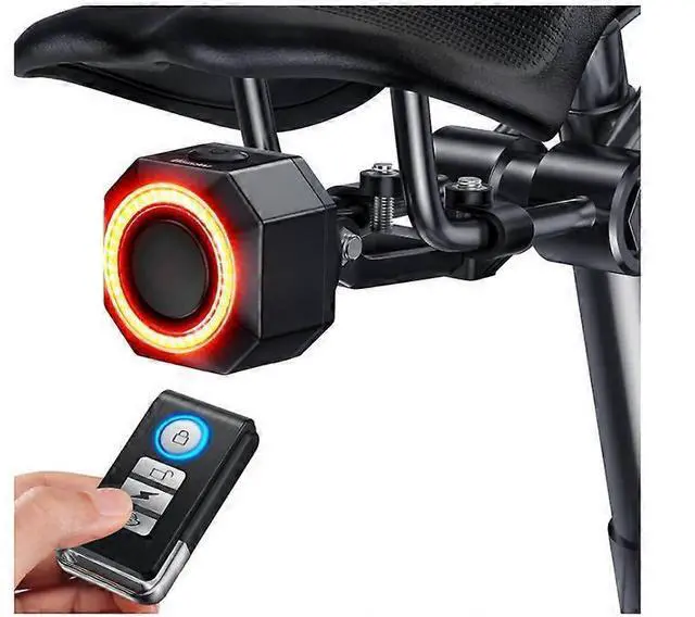 Main image of EcocleanpathSmart Bike Brake Light with 110dB Alarm, Auto ON/Off, USB-C Rechargeable, Waterproof Rear Light (Black)