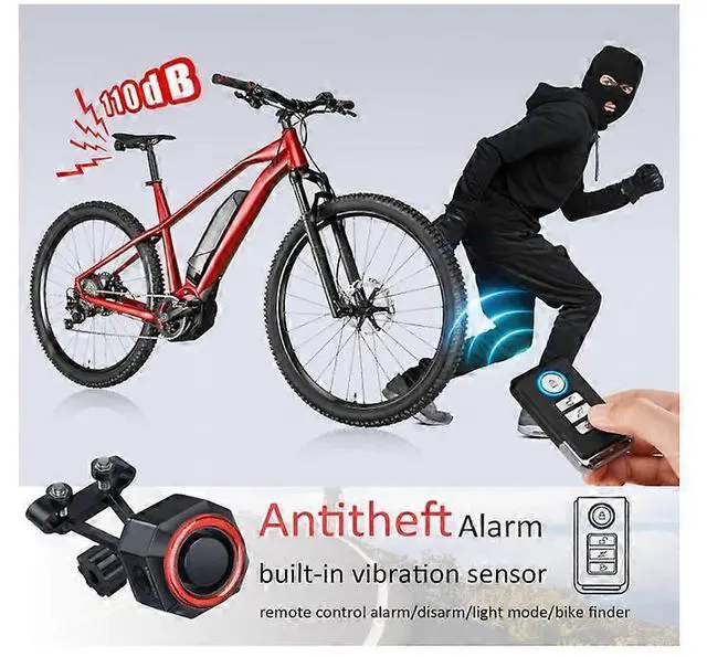 Alt view image 4 of 5 - EcocleanpathSmart Bike Brake Light with 110dB Alarm, Auto ON/Off, USB-C Rechargeable, Waterproof Rear Light (Black)