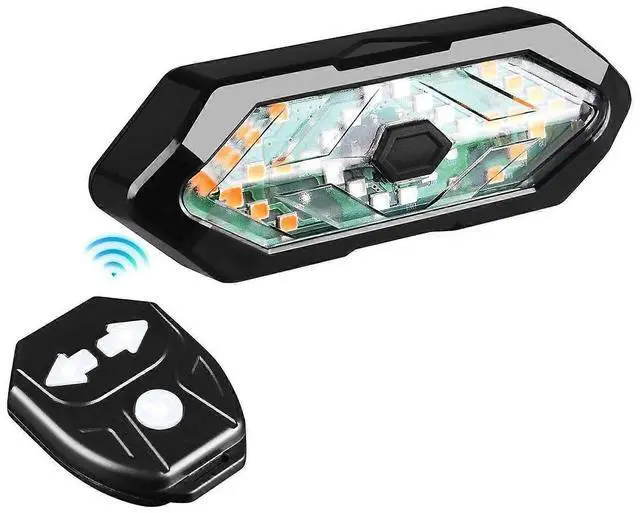 Main image of EcocleanpathSmart Bike Tail Light with Turn Signals & Brake Light, Waterproof Horn & Remote for Night Riding Safety