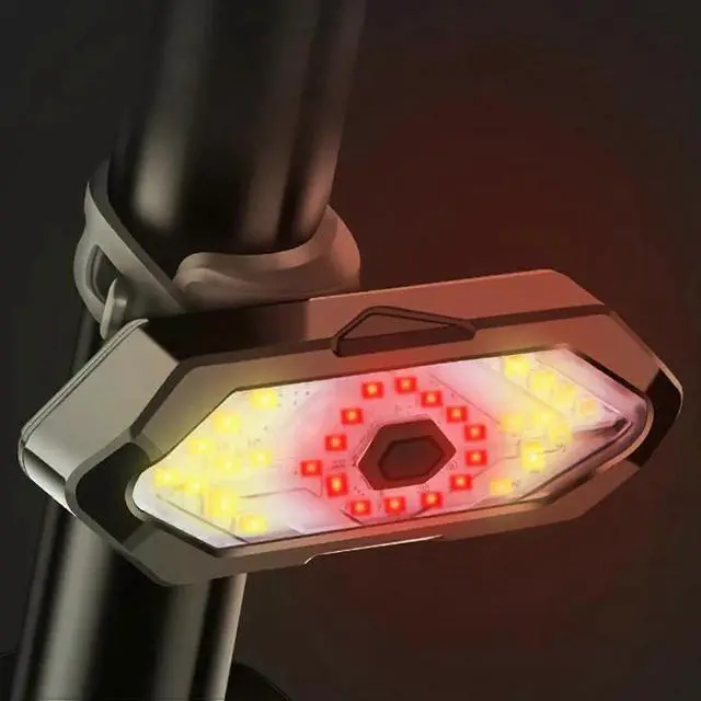 Alt view image 2 of 5 - EcocleanpathSmart Bike Tail Light with Turn Signals & Brake Light, Waterproof Horn & Remote for Night Riding Safety
