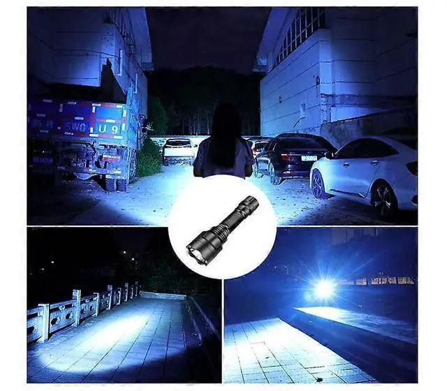 Alt view image 3 of 5 - Ecocleanpath Rechargeable LED Flashlight, IP45 Waterproof High-Lumen Mini Torch for Outdoor & Emergency (Black)