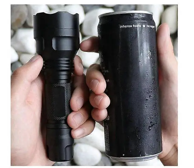 Alt view image 4 of 5 - Ecocleanpath Rechargeable LED Flashlight, IP45 Waterproof High-Lumen Mini Torch for Outdoor & Emergency (Black)