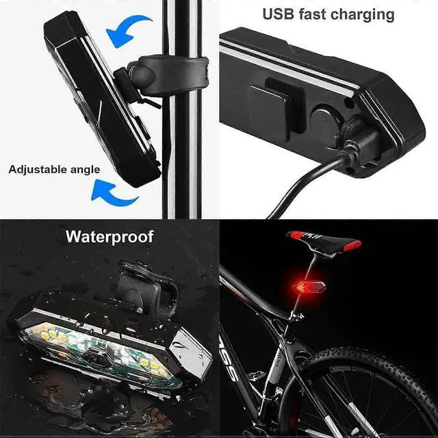 Alt view image 5 of 5 - EcocleanpathSmart Bike Tail Light with Turn Signals & Brake Light, Waterproof Horn & Remote for Night Riding Safety