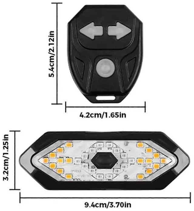 Alt view image 4 of 5 - EcocleanpathSmart Bike Tail Light with Turn Signals & Brake Light, Waterproof Horn & Remote for Night Riding Safety