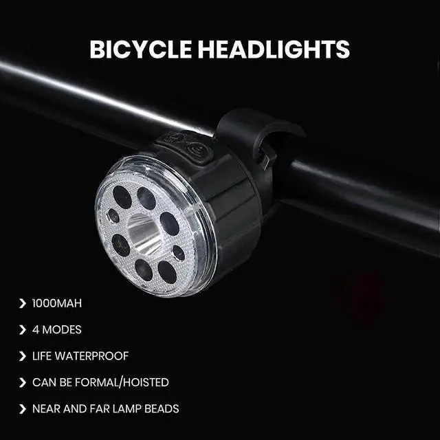 Alt view image 5 of 5 - EcocleanpathSmart Sensor Bike Light, 1000 Lumens USB Rechargeable, Waterproof Super Bright for Night Cycling