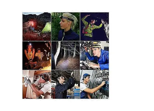 Alt view image 4 of 5 - Ecocleanpath 5-Mode Zoomable LED Headlamp with Power Bank & USB Charger - Black Headlight for Camping, Hunting