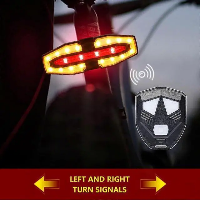 Alt view image 3 of 5 - EcocleanpathUSB Rechargeable Bike Tail Light with Turn Signals & Wireless Remote, IPX4 Waterproof, Ultra Bright LED Safety Light