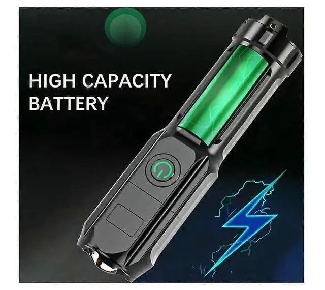 Alt view image 3 of 5 - Ecocleanpath Bright Mini EDC Flashlight - 230 Lumens, Zoomable, Rechargeable for Camping & Emergencies (Black)