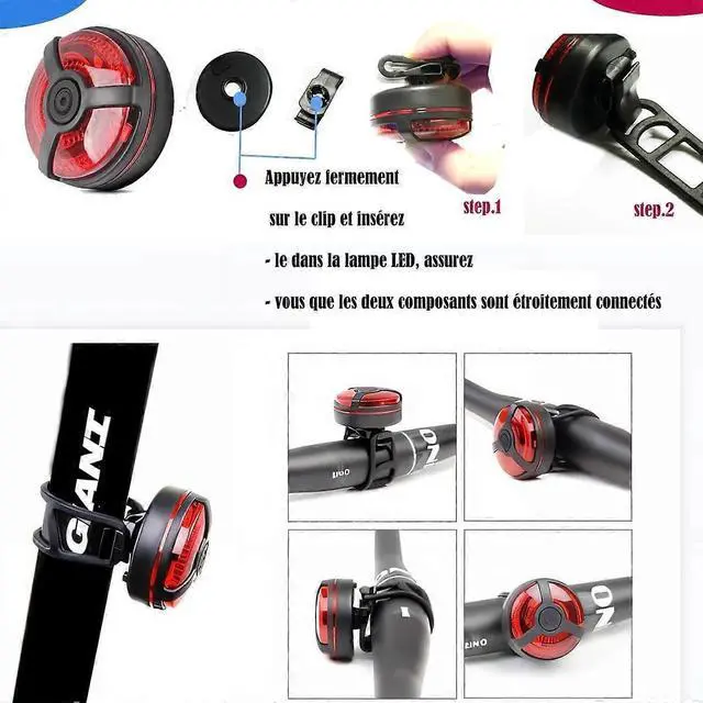 Alt view image 3 of 5 - EcocleanpathUSB Rechargeable Bike Tail Light 2 Pack, 5 Mode LED Bicycle Rear Safety Light for Adults & Kids