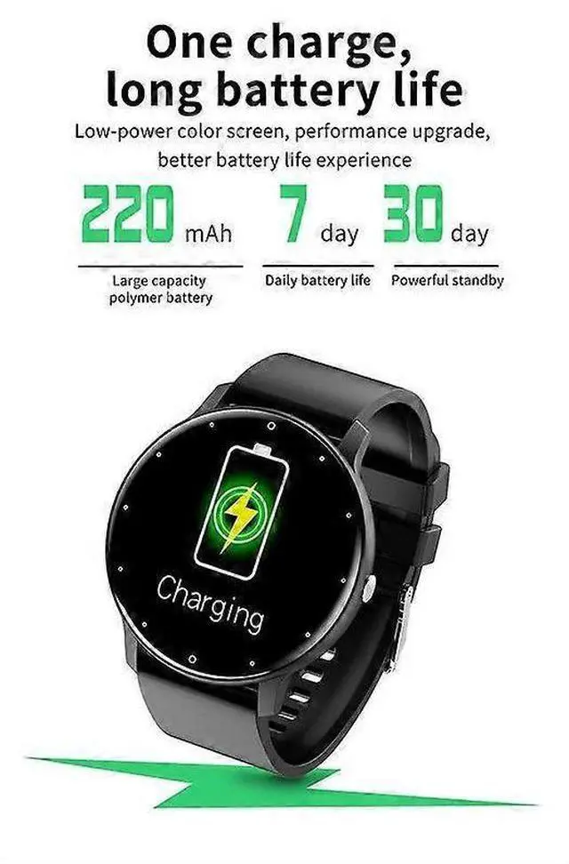 Alt view image 3 of 4 - Ecocleanpath ZL021216 Waterproof Smartwatch with 1.69" IPS Screen, 24/7 Heart Rate & Blood Oxygen Monitor