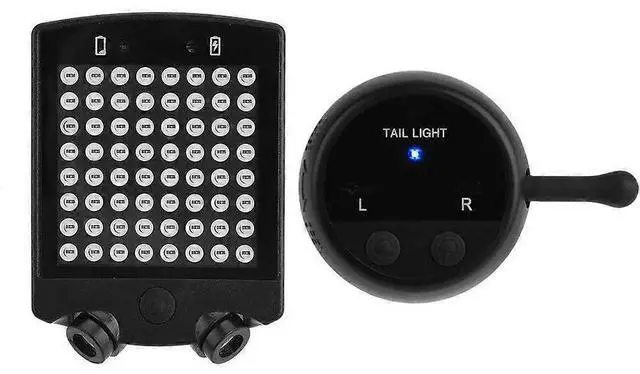 Main image of EcocleanpathUSB Rechargeable Wireless Bike Turn Signal with Remote, LED Cycling Tail Light (Black)