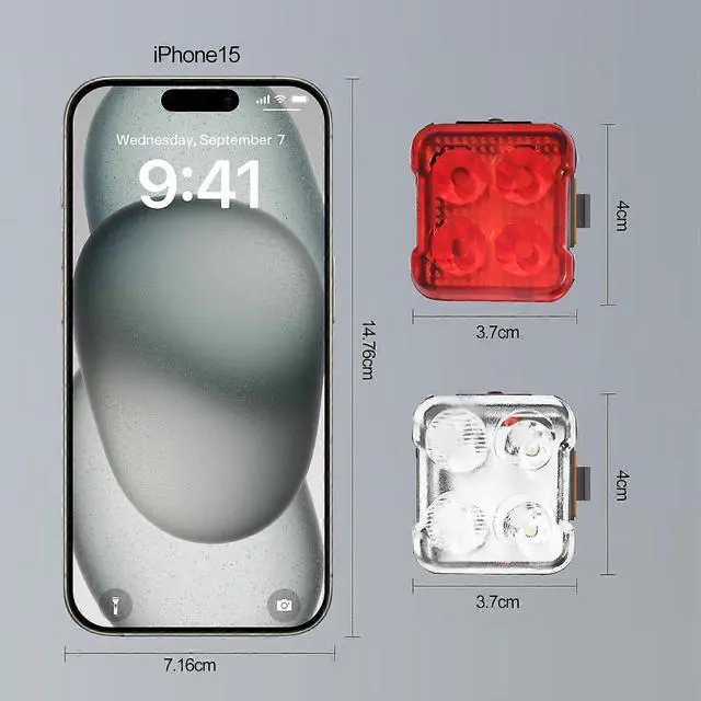 Alt view image 5 of 5 - EcocleanpathRechargeable Bike Lights Set, 500LM Front & 450LM Rear, 8+9 Modes, IP65 Waterproof for Cycling Safety