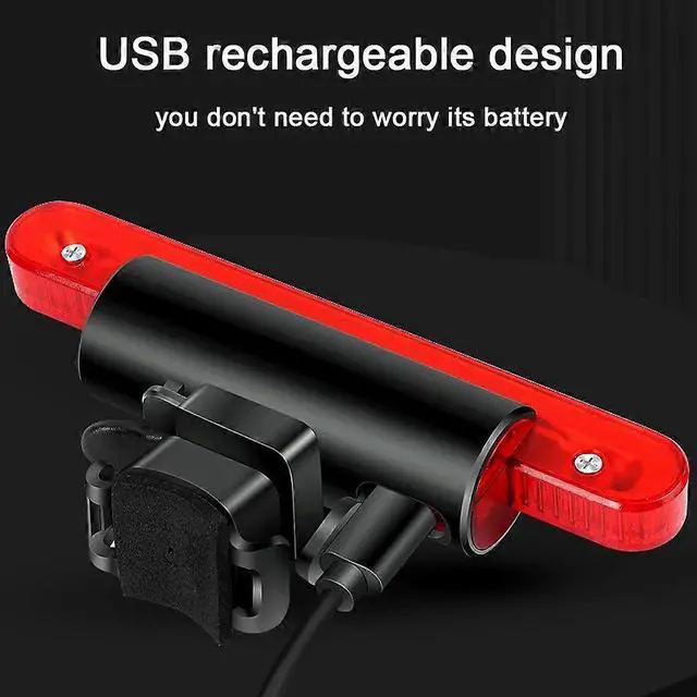 Alt view image 3 of 5 - EcocleanpathUSB Rechargeable Bike Tail Light - 24 LED Red Safety Rear Lamp for Night Cycling