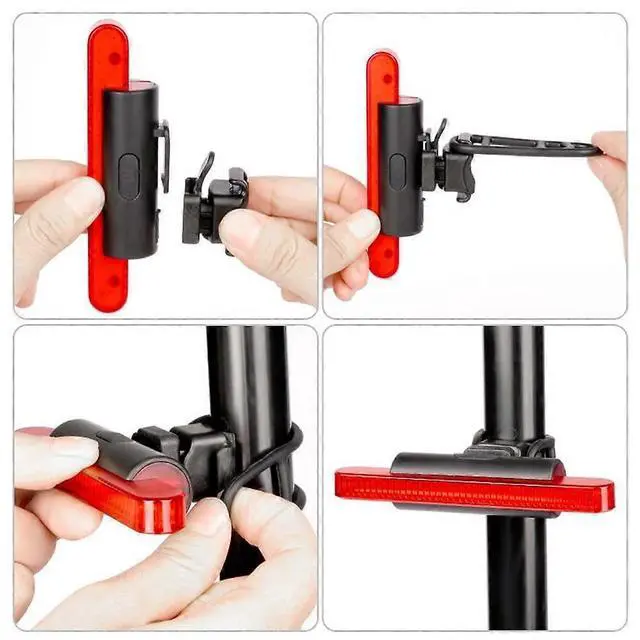 Alt view image 5 of 5 - EcocleanpathUSB Rechargeable Bike Tail Light - 24 LED Red Safety Rear Lamp for Night Cycling