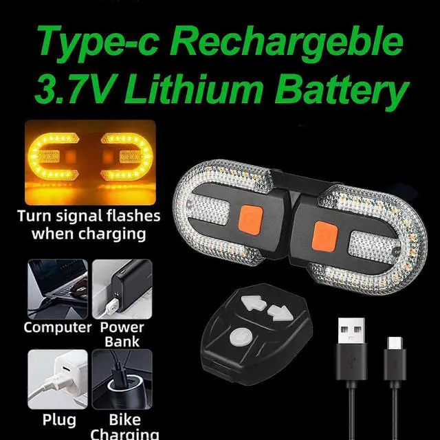 Alt view image 2 of 5 - EcocleanpathWireless Remote Bike Turn Signals & LED Tail Light, Rechargeable, IPX44 Waterproof, 5 Modes