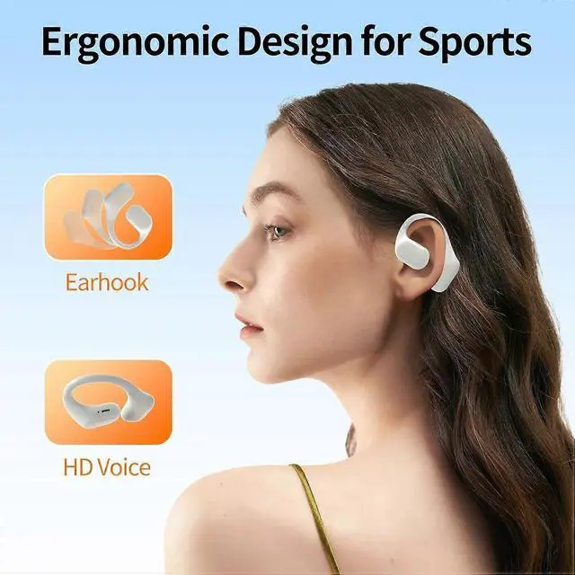 Alt view image 2 of 5 - C01 Wireless Earbuds Bluetooth 5.3, Noise Cancelling HiFi Stereo, 25H Playtime, IPX7 Waterproof, White