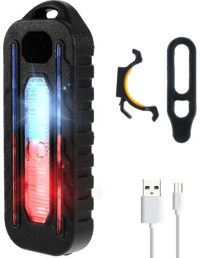 Main image of EcocleanpathUSB Rechargeable LED Shoulder Clip Light, 600mAh Battery, IP55 Waterproof, 5 Modes for Bicycle Safety