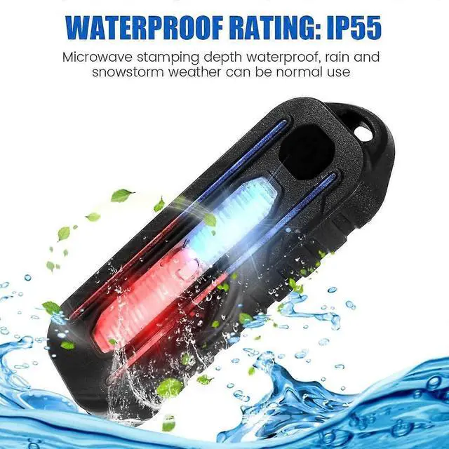 Alt view image 2 of 5 - EcocleanpathUSB Rechargeable LED Shoulder Clip Light, 600mAh Battery, IP55 Waterproof, 5 Modes for Bicycle Safety