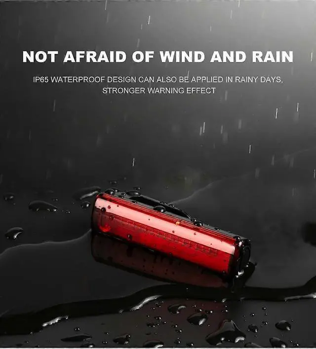 Alt view image 2 of 5 - EcocleanpathUSB Rechargeable LED Bike Tail Light, 70H Runtime, 5 Modes, IPX6 Waterproof, 300m Visibility for Night Cycling