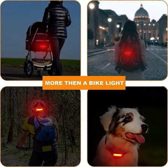 Alt view image 5 of 5 - EcocleanpathUSB Rechargeable LED Bike Tail Light, 70H Runtime, 5 Modes, IPX6 Waterproof, 300m Visibility for Night Cycling
