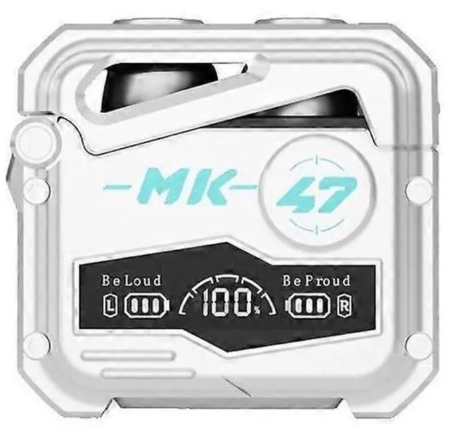 Main image of Mecha Style Gaming Wireless Earbuds, Bluetooth 5.3 HiFi Sound, 45ms Low Latency, 36H Playtime, White