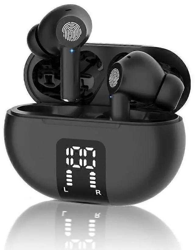 Main image of Bluetooth 5.3 Wireless Earbuds, 40H Playtime LED Display, Bass Stereo with Mic for iPhone Android