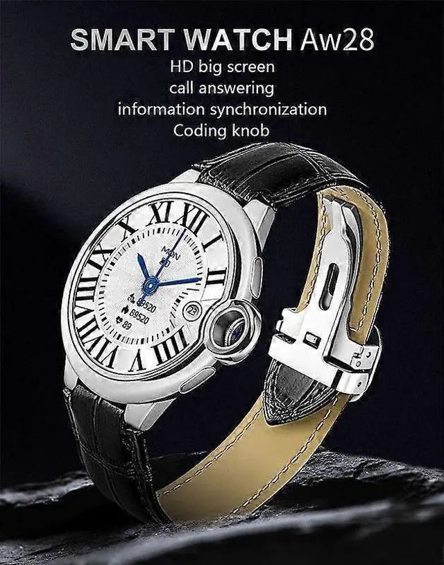 Alt view image 2 of 5 - Ecocleanpath Smart Watch 1.32" HD Screen, IP67 Waterproof, Bluetooth Calls, Health Monitor - Black