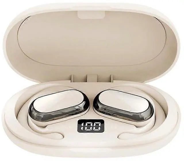 Main image of Bluetooth Open Ear Headphones with Earhook, Air Bone Conduction, ENC Noise Cancellation, iPhone Compatible (Orange)