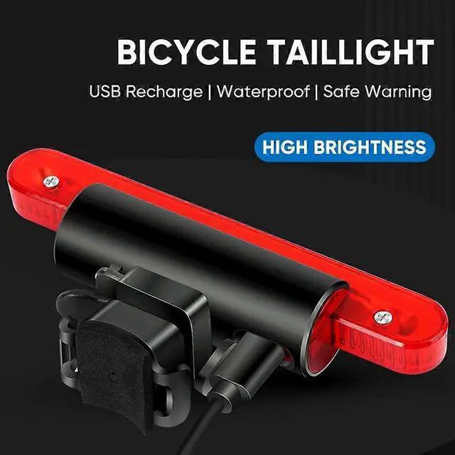 Alt view image 4 of 5 - Ecocleanpath500mAh USB Rechargeable Bike Taillight, 90 Lumen MTB Rear Safety Light with 4 Modes, Black