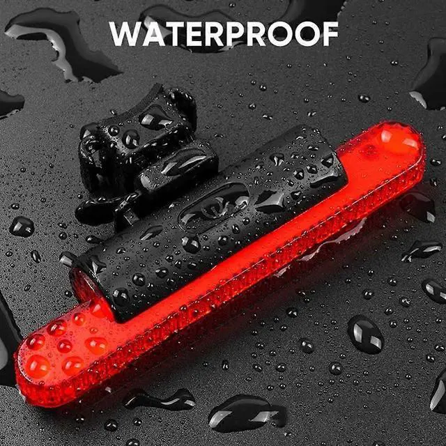 Alt view image 2 of 5 - Ecocleanpath500mAh USB Rechargeable Bike Taillight, 90 Lumen MTB Rear Safety Light with 4 Modes, Black