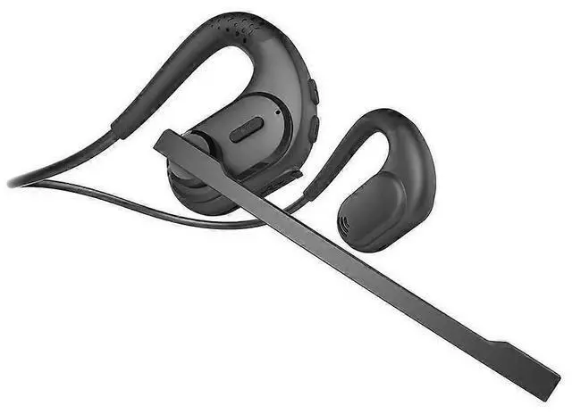 Main image of Bluetooth 5.3 Wireless Headphones with Detachable Mic, DSP Noise Cancelling, 12H Battery - Black