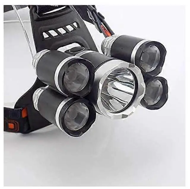 Alt view image 2 of 5 - Ecocleanpath USB Rechargeable 18650 LED Headlamp, 109° Adjustable Head Torch for Camping, Hiking & Fishing (Black)