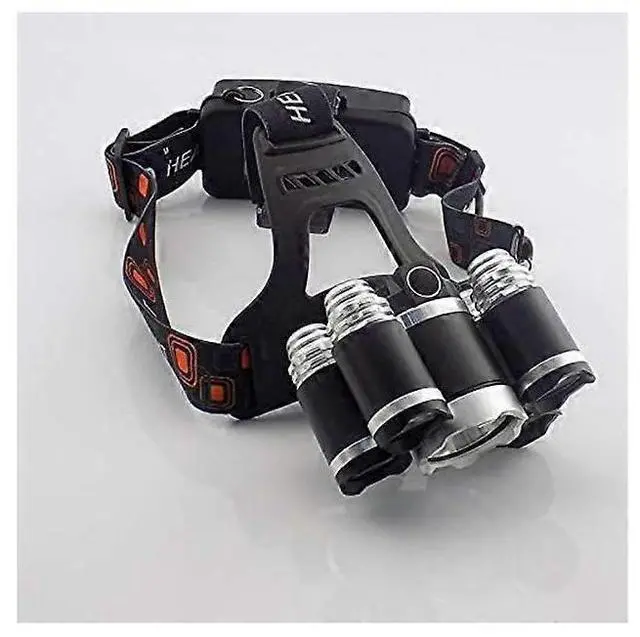 Alt view image 4 of 5 - Ecocleanpath USB Rechargeable 18650 LED Headlamp, 109° Adjustable Head Torch for Camping, Hiking & Fishing (Black)