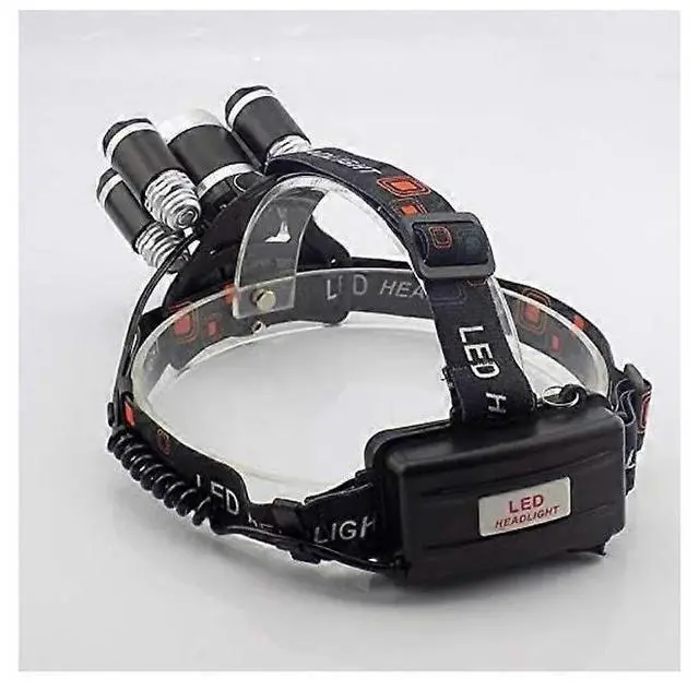 Alt view image 5 of 5 - Ecocleanpath USB Rechargeable 18650 LED Headlamp, 109° Adjustable Head Torch for Camping, Hiking & Fishing (Black)