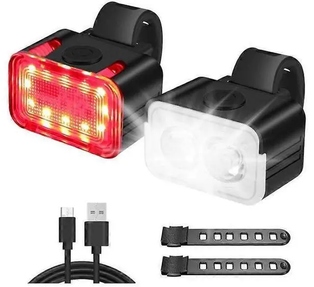 Main image of EcocleanpathSuper Bright USB Rechargeable Bike Light Set, 800 Lumens, 5+6 Modes, IPX6 Waterproof for Night Cycling Safety